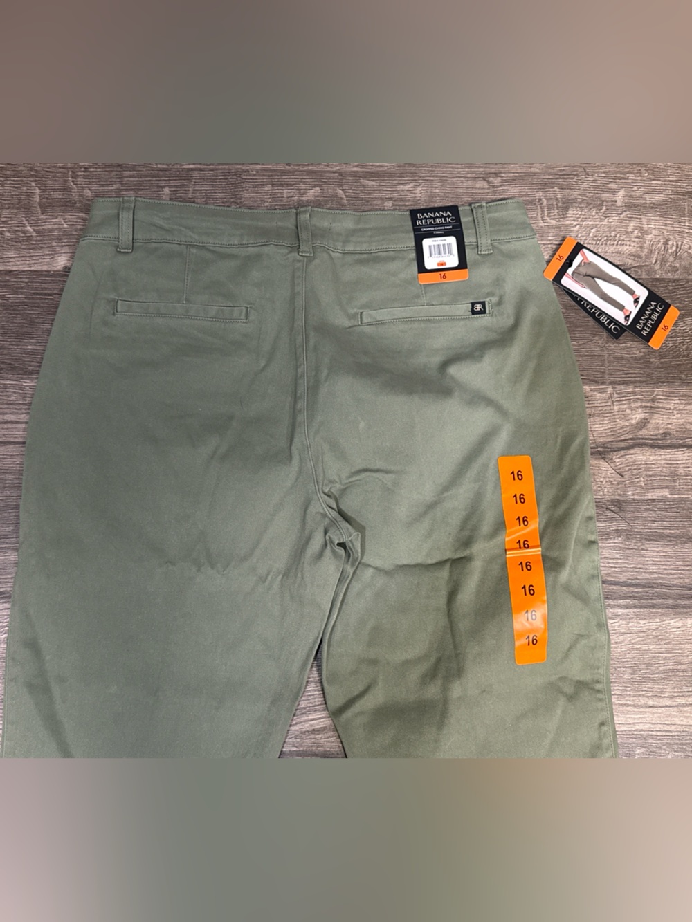 Banana Republic Women’s Olive Green Chino Pants Size 16 NWT - Picture 6 of 7